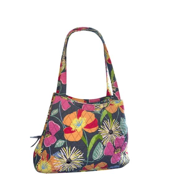 Vera Bradley Jazzy Blooms Double Sided Magnetic Snap Center Zip Tote Cottage - Picture 5 of 10